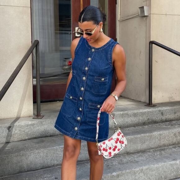 Reformation Dresses & Skirts - Reformation Tropez Denim Mini Dress 12